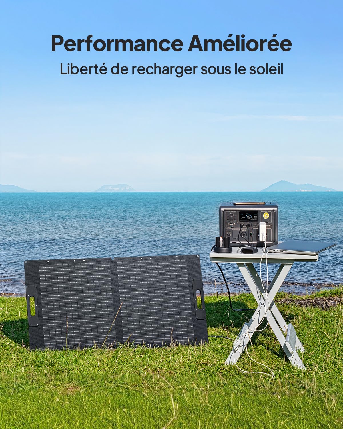 Panneau Solaire BLUETTI 100W Pliable | Compatible AC180 AC200L – Image 7