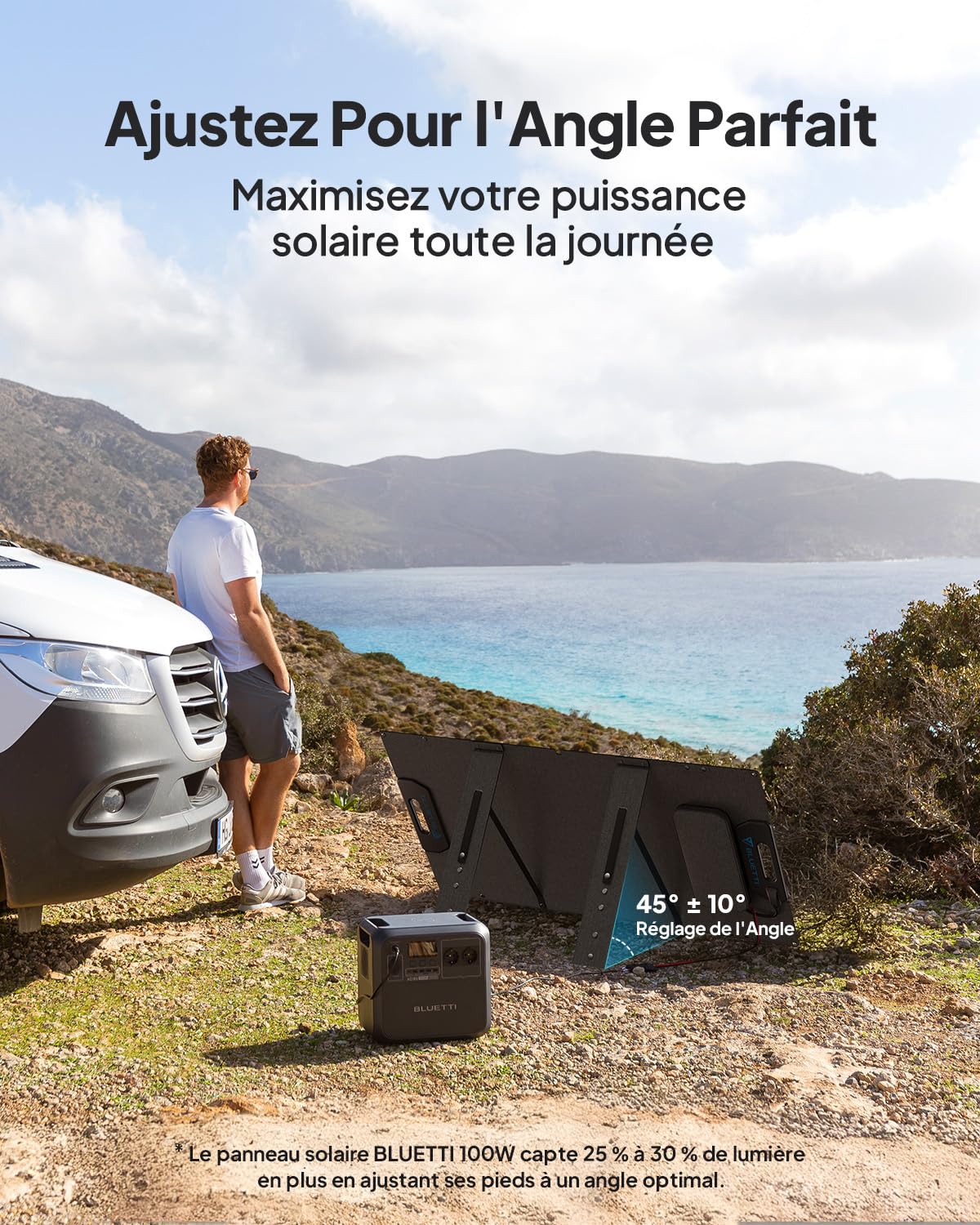 Panneau Solaire BLUETTI 100W Pliable | Compatible AC180 AC200L – Image 5