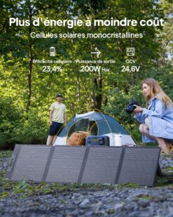 Alternative view of Panneau Solaire BLUETTI 200W Pliable | Compatible AC180 AC200L