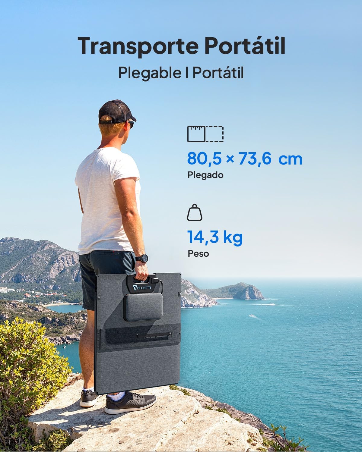 Panneau Solaire BLUETTI 350W Pliable | Compatible AC200L Elite 200 – Image 6