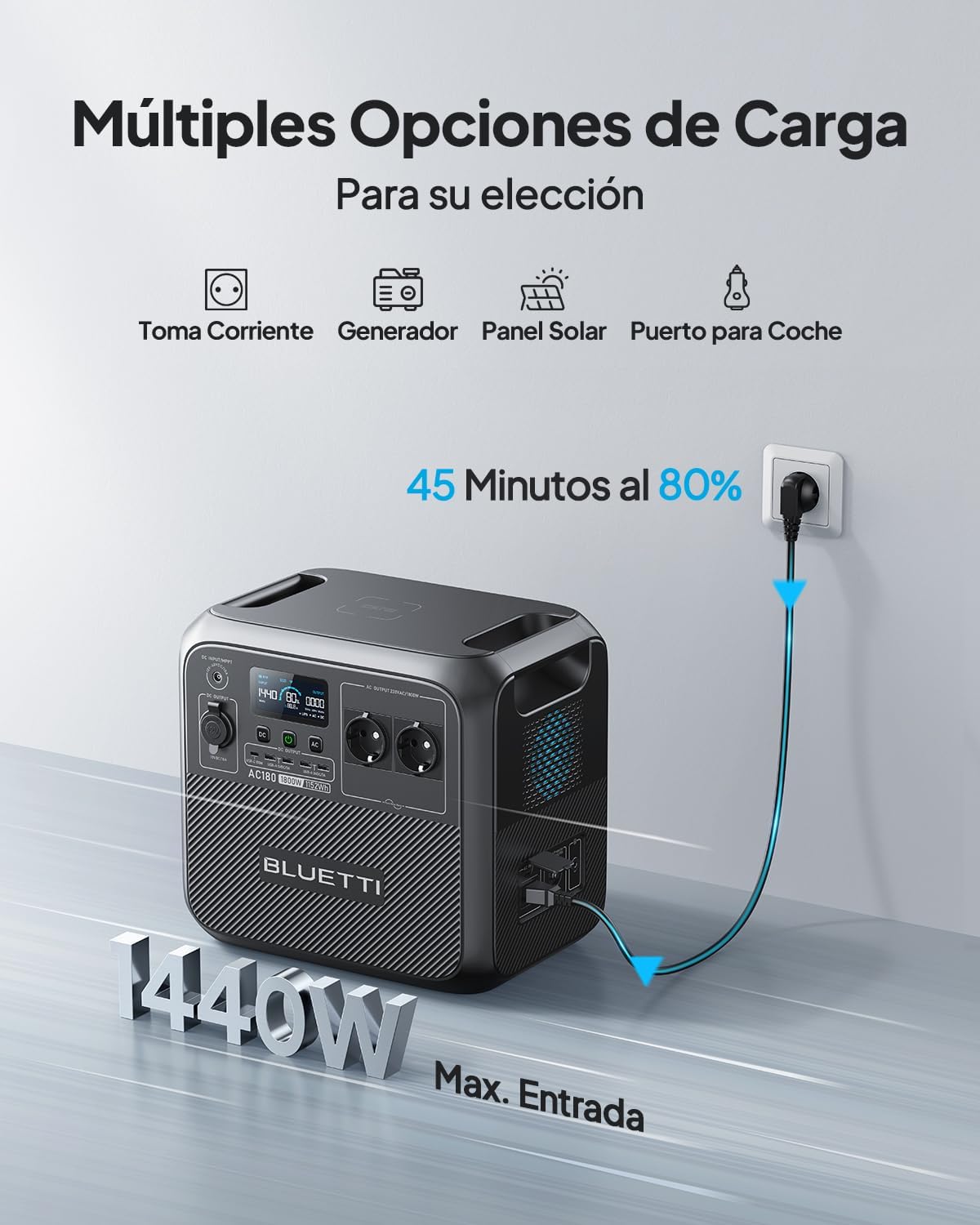 BLUETTI AC180 | Batterie Nomade 1152Wh LiFePO4 - 1800W – Image 7