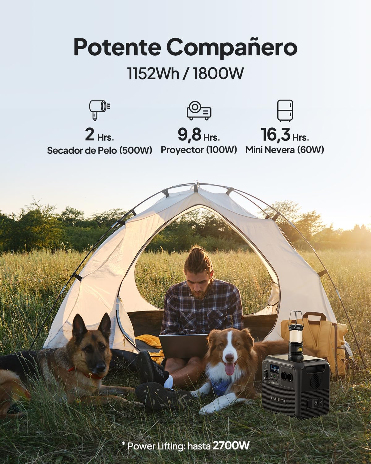 BLUETTI AC180 | Batterie Nomade 1152Wh LiFePO4 - 1800W – Image 3