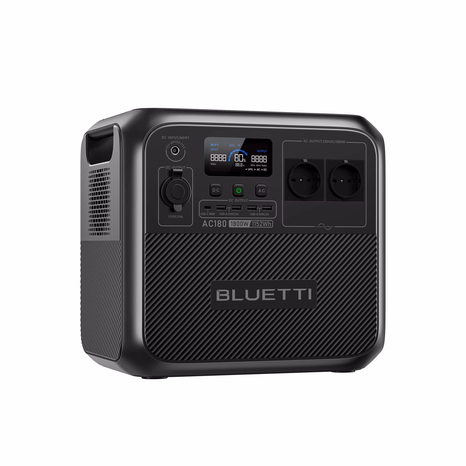 BLUETTI AC180 Powerstation 1152Wh | LiFePO4 Solargenerator – Produktbild 2