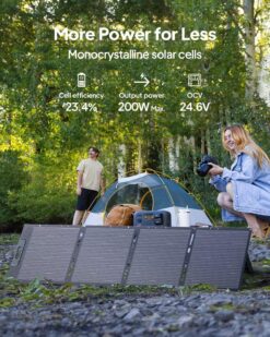 Alternative view of Panneau Solaire BLUETTI 200W Pliable | Compatible AC180 AC200L