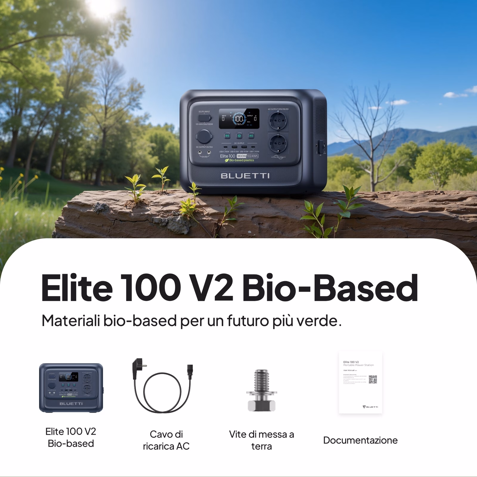 BLUETTI Elite 100 V2 Power Station 1024Wh | LiFePO4 per Camper – immagine prodotto 3