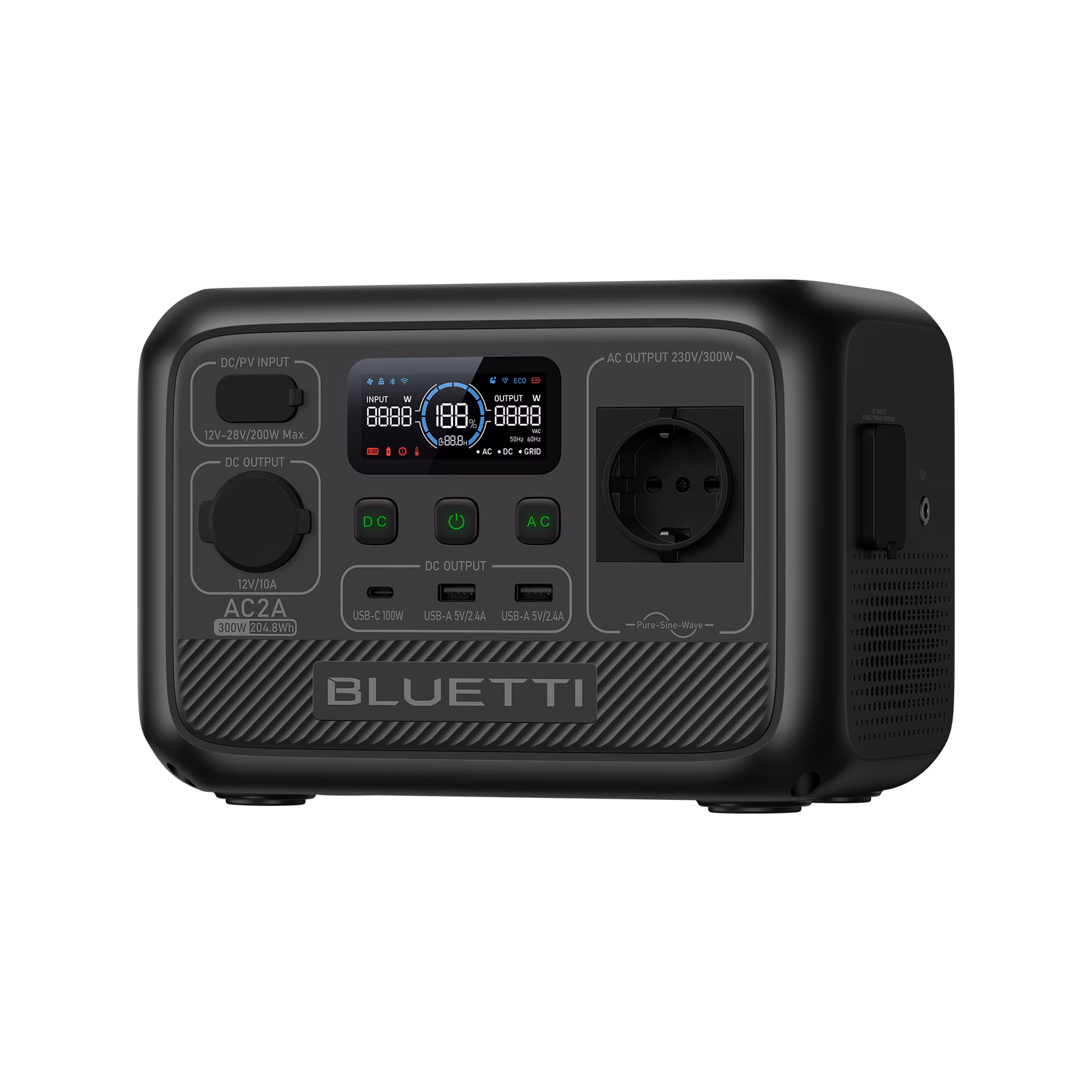 BLUETTI AC2A Powerstation 204Wh | Ultralicht 3,6 kg | 300W – productafbeelding 4